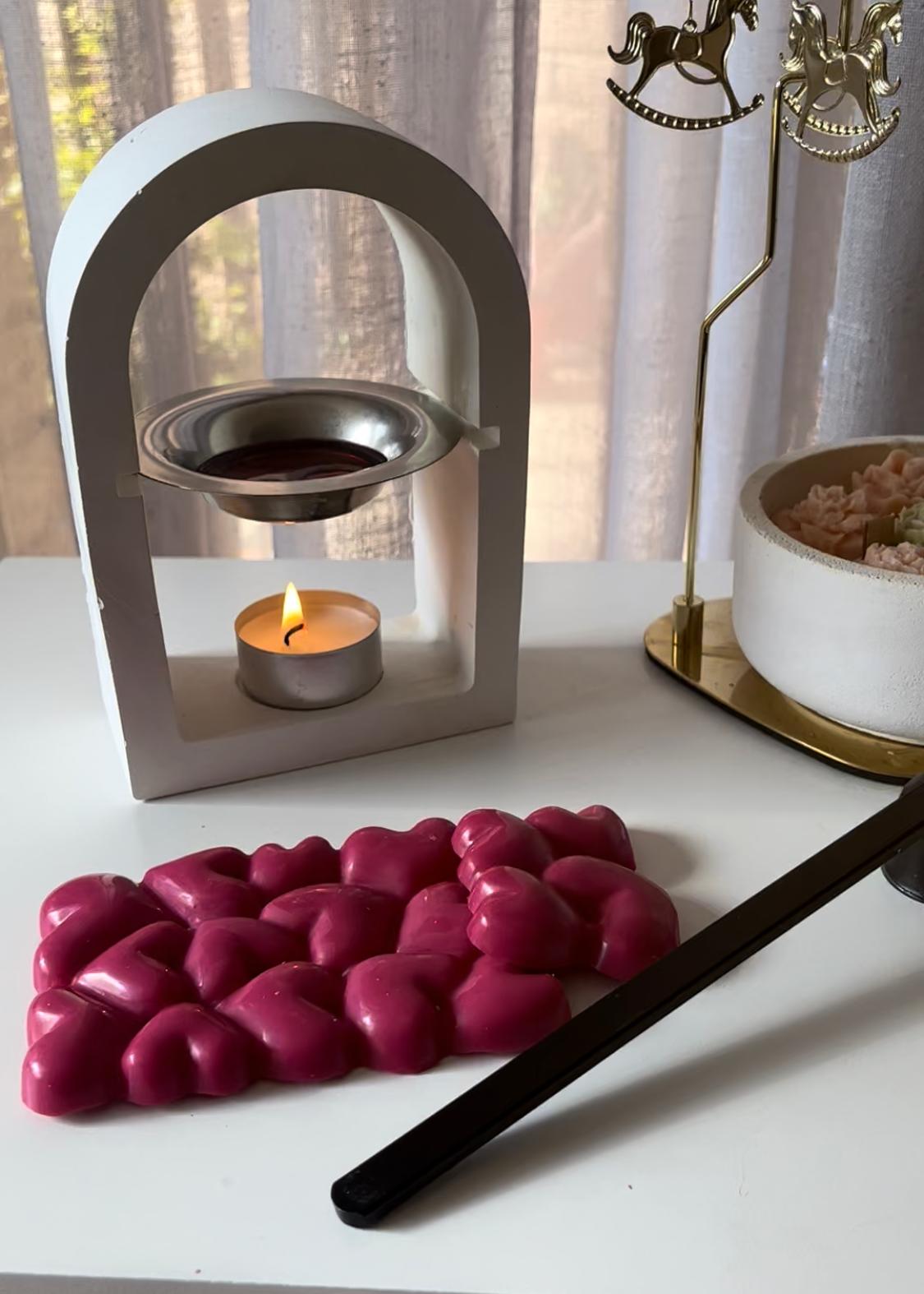 Tableta de Corazones Waxmelts – Aroma Rosa de Bulgaria