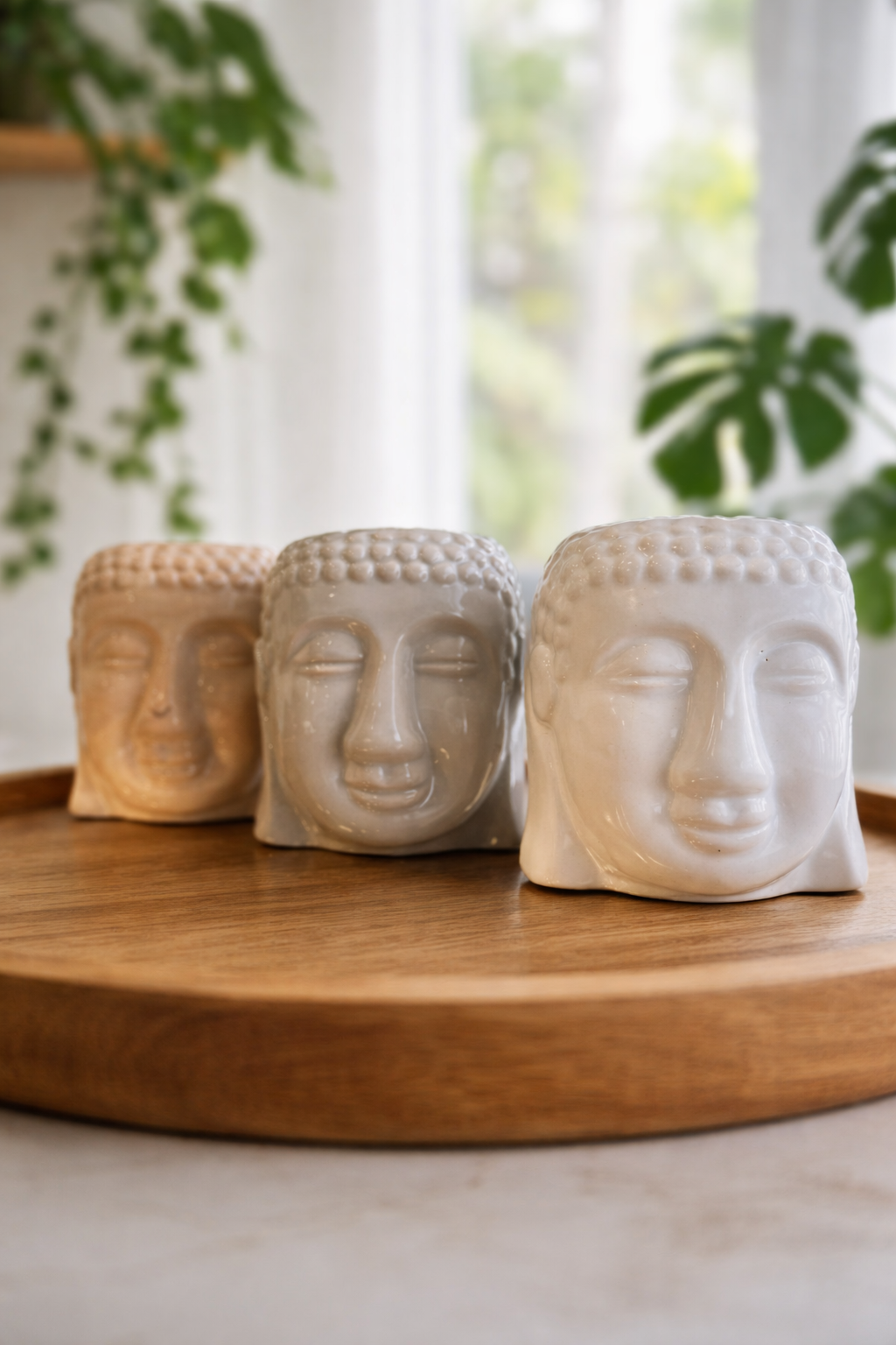 🕯️ Quemador Cerámico Cabeza de Buda – Aromas, calma y estilo zen