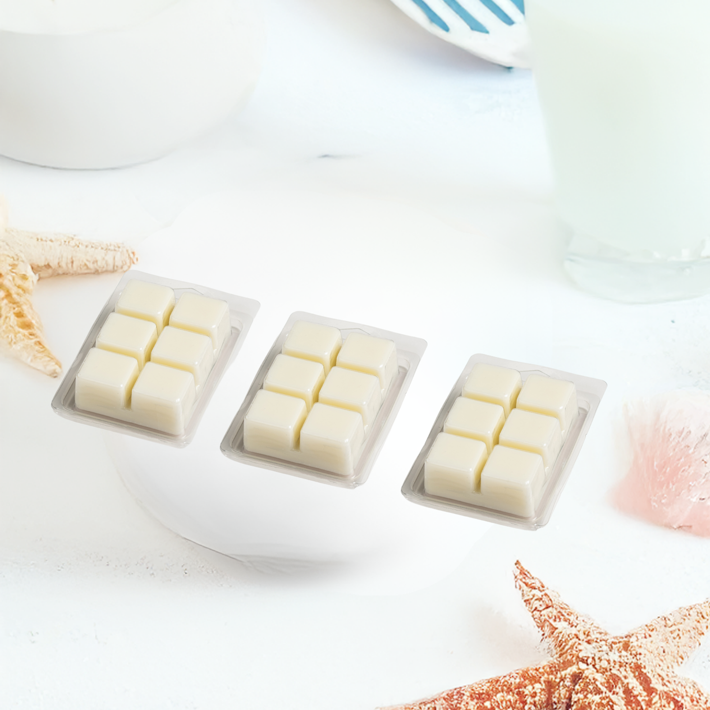 🕯️ Pack 3 Tableta Wax Melt Mango & Coco – 6 Unidades de Cera de Soja por tableta