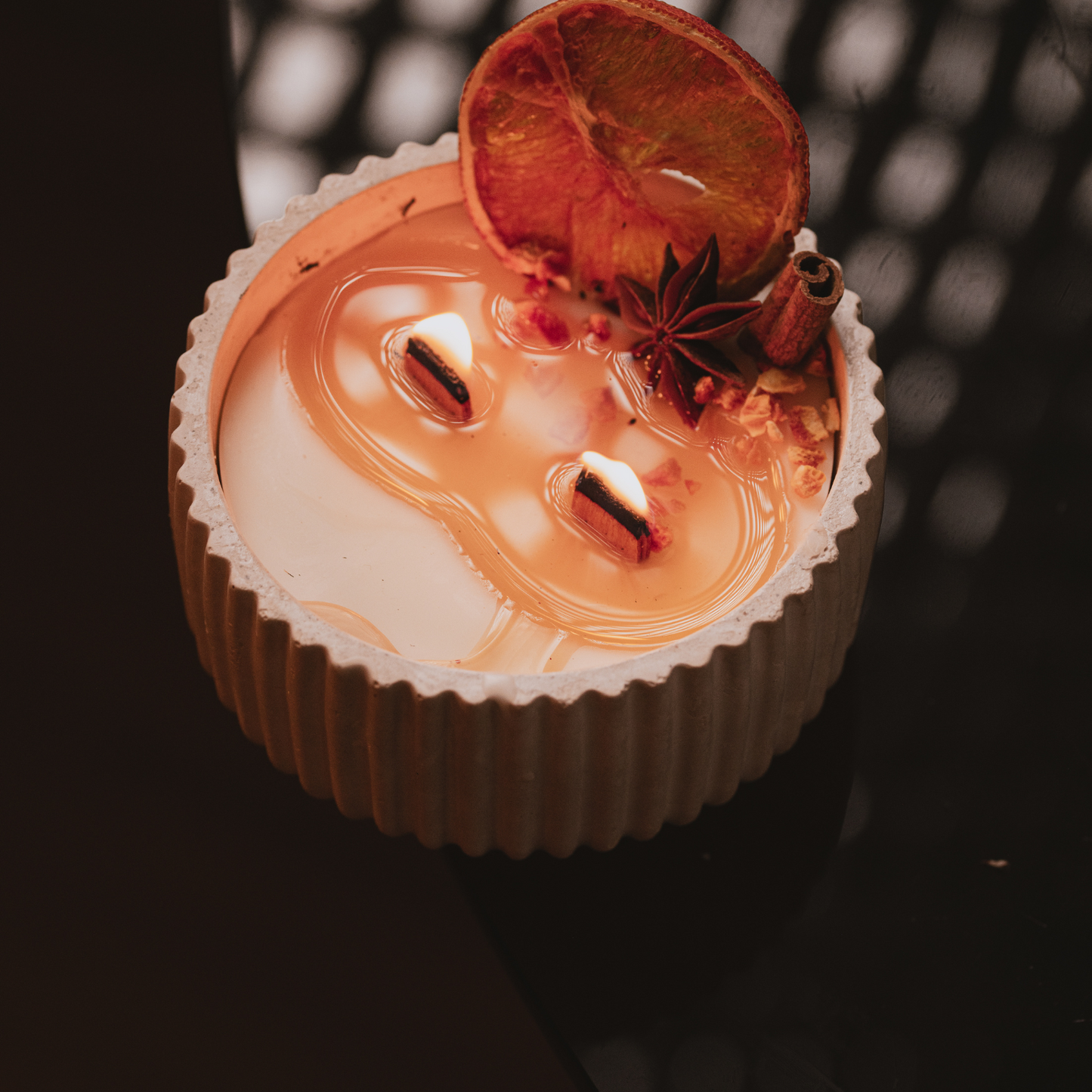 Vela  Canela y Naranja