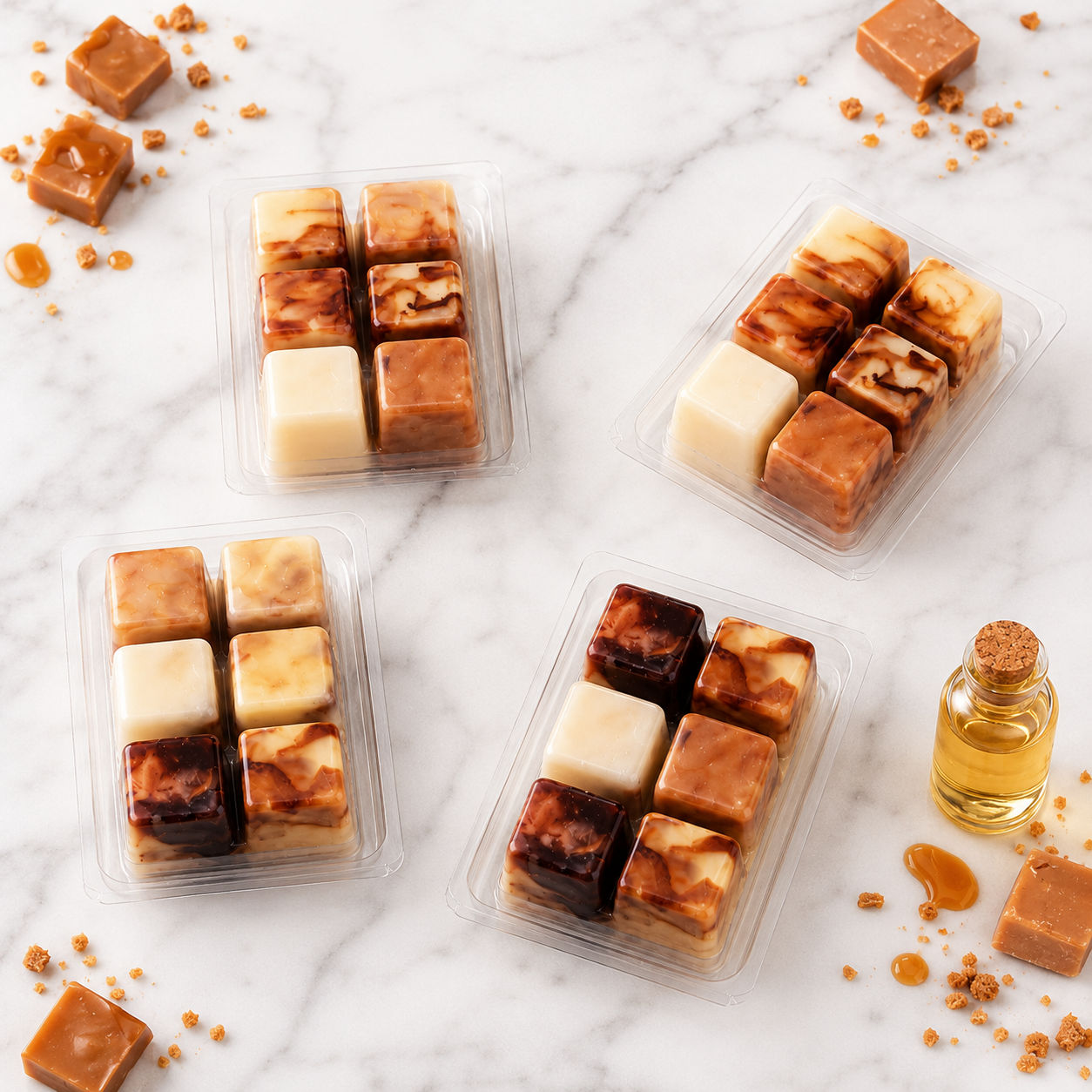 Pack 4 Wax Melts Caramelo Toffee | Aroma Dulce y Acogedor