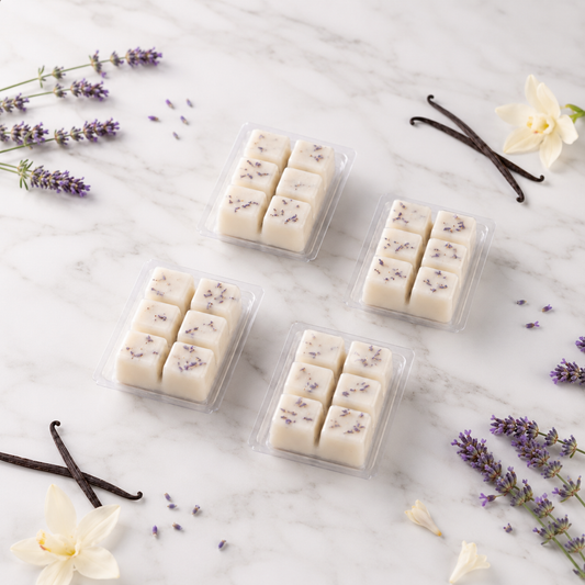 Pack 4 Wax Melts Lavanda & Vainilla | Aroma Relajante y Acogedor | Atuvela