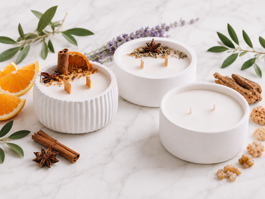 Pack 3 Velas Aromáticas Artesanales | Canela & Naranja · Lavanda & Vainilla · Euforia | Atuvela