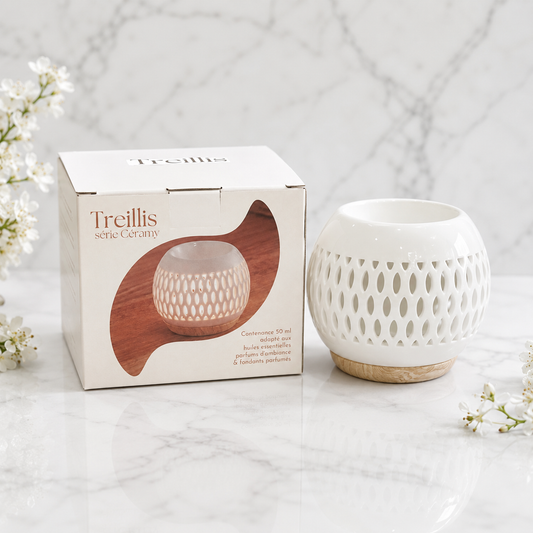 Quemador de Wax Melts, Cera Aromática de Cerámica Blanca