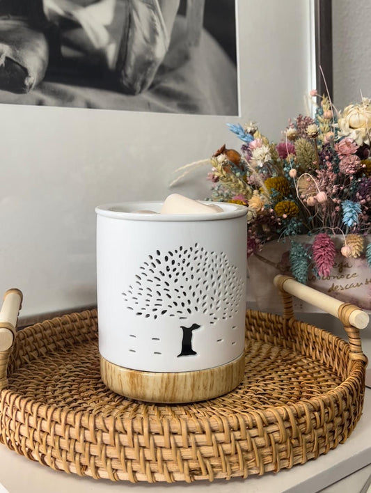 ✨ Quemador Artesanal para Waxmelts - Diseño Elegante Arbol de la vida✨
