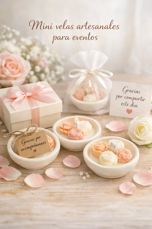 Velas Artesanales con Flores – para tu Evento Especial