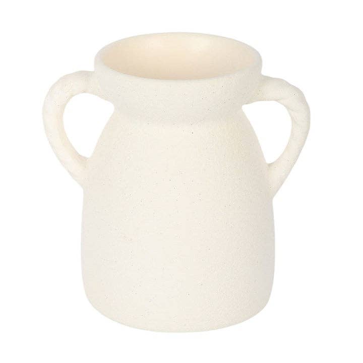 Quemador de aromas Jarrón · Textura rústica en blanco roto