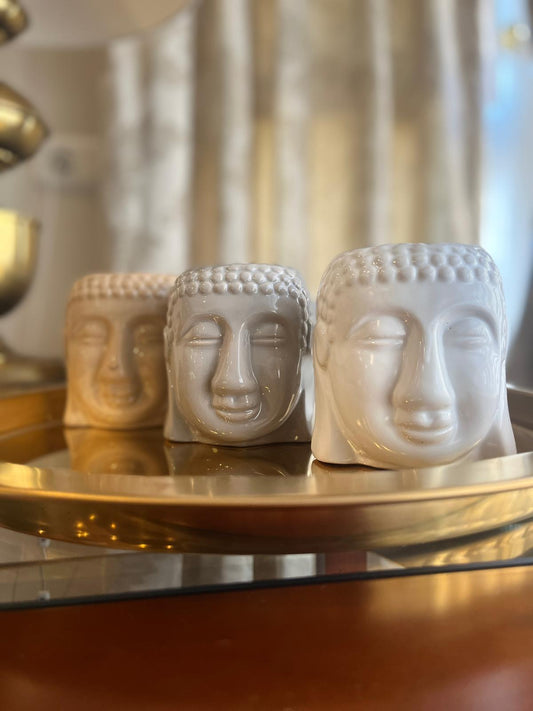 🕯️ Quemador Cerámico Cabeza de Buda – Aromas, calma y estilo zen