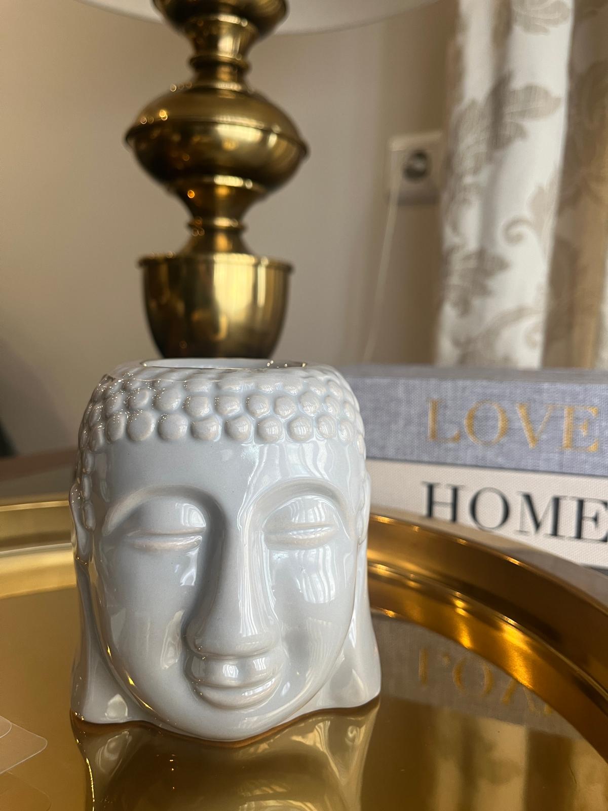 🕯️ Quemador Cerámico Cabeza de Buda – Aromas, calma y estilo zen