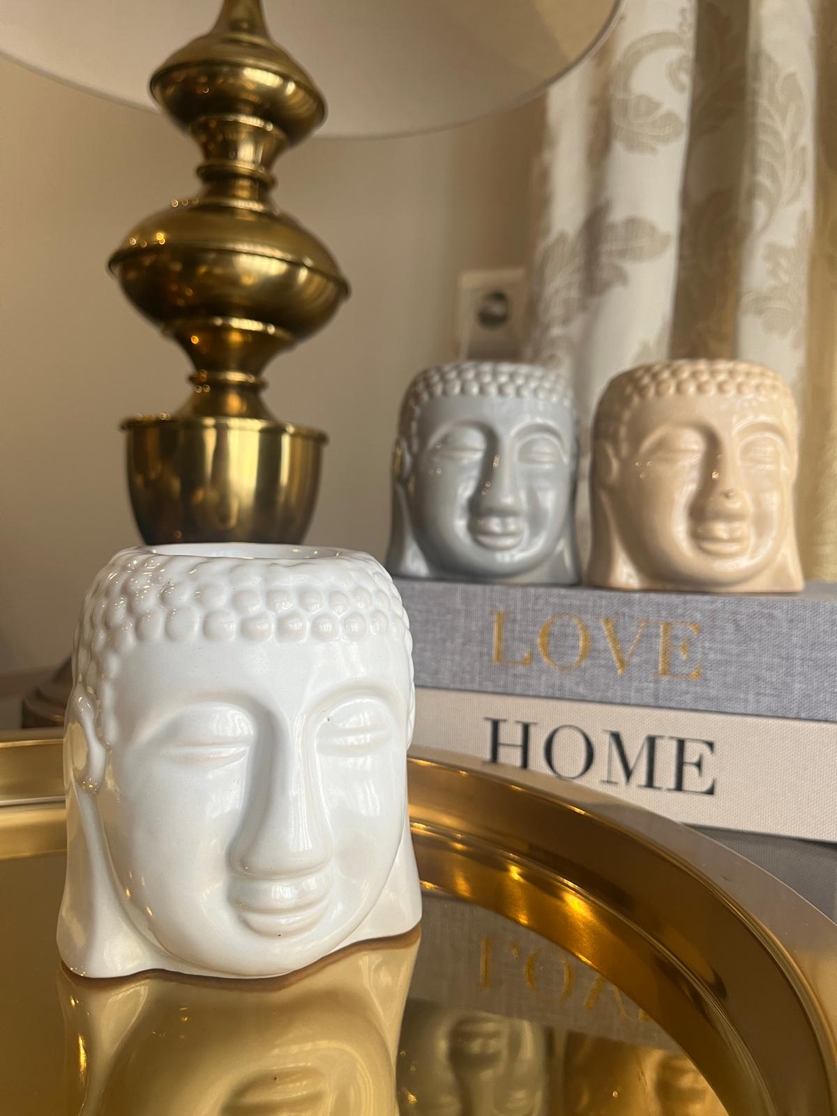 🕯️ Quemador Cerámico Cabeza de Buda – Aromas, calma y estilo zen
