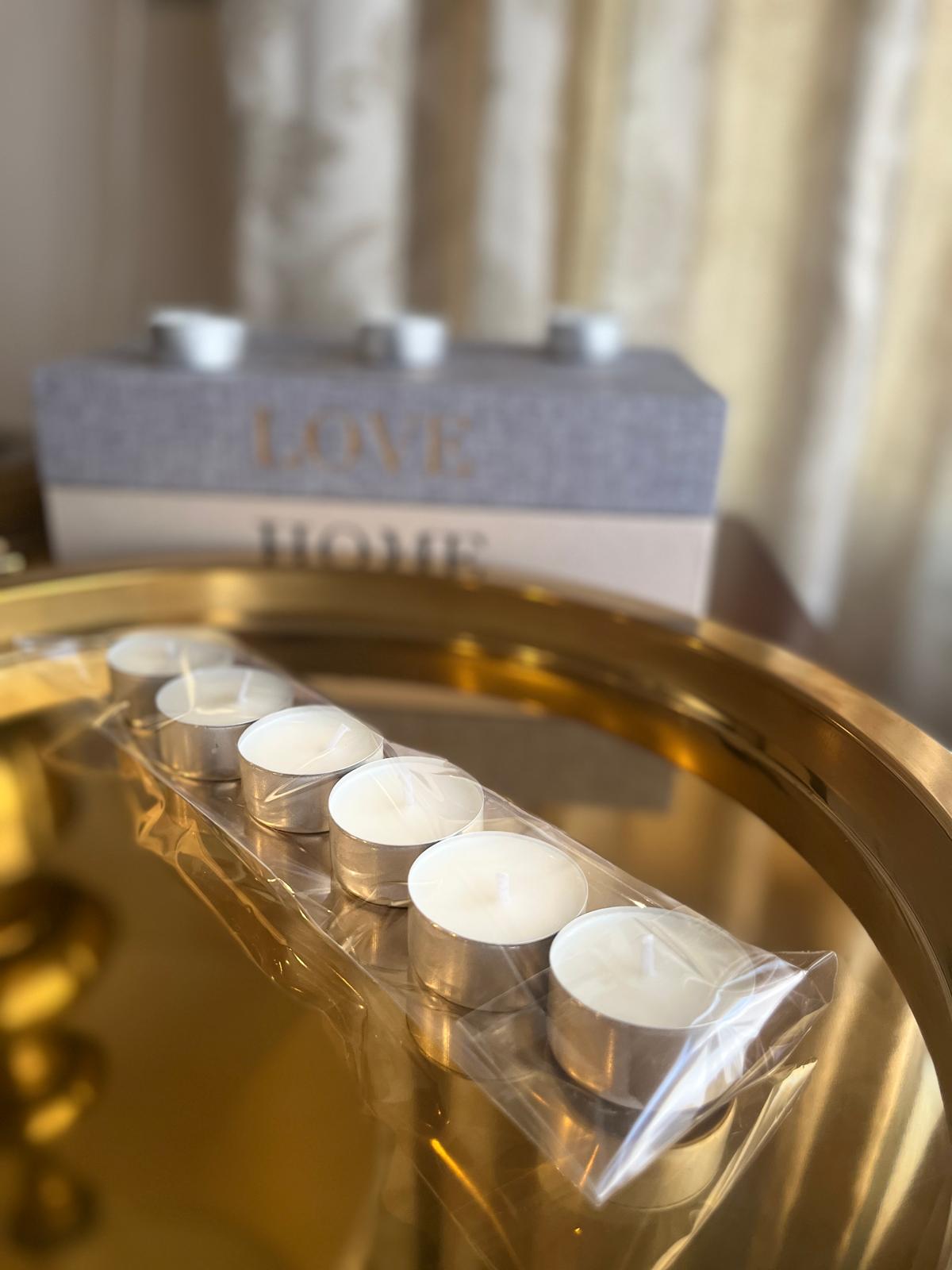 🕯️ Velas de Té Artesanales Atuvela – Cera de Soja Natural (6 unidades)