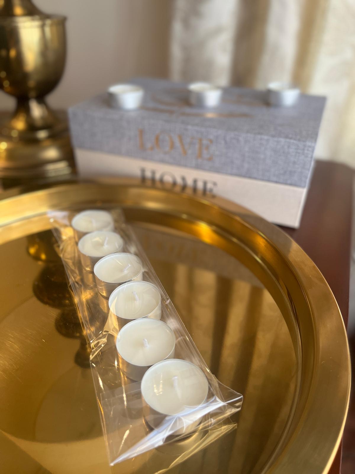 🕯️ Velas de Té Artesanales Atuvela – Cera de Soja Natural (6 unidades)