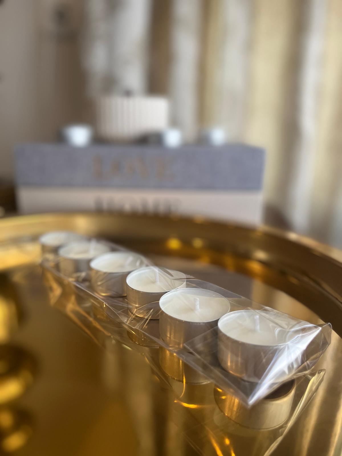 🕯️ Velas de Té Artesanales Atuvela – Cera de Soja Natural (6 unidades)