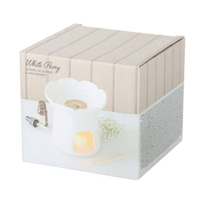 Quemador de aromas Peonía Blanca · Diseño floral