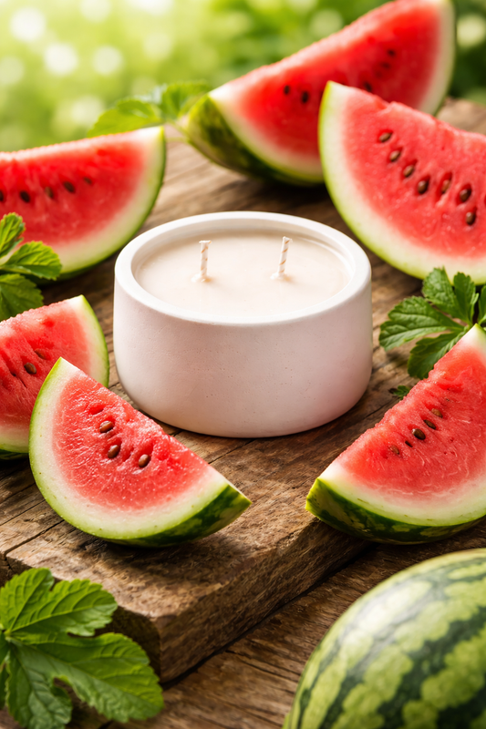 🕯️ Vela Aromática Sandía – Verano en un Bocado