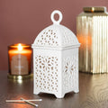 Quemador de aromas Fanalet · Farolillo blanco calado