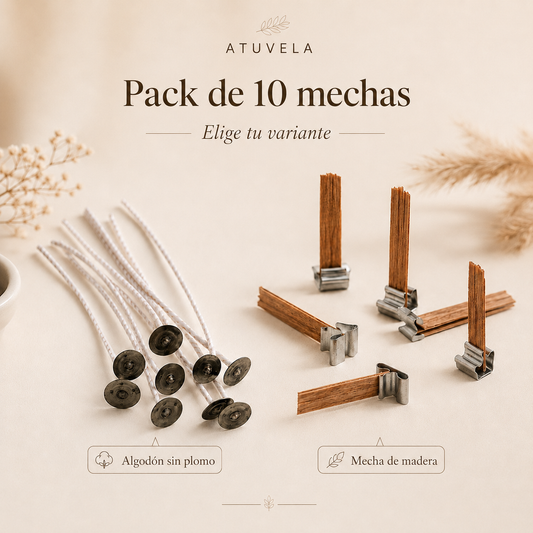 Pack de 10 Mechas para Velas