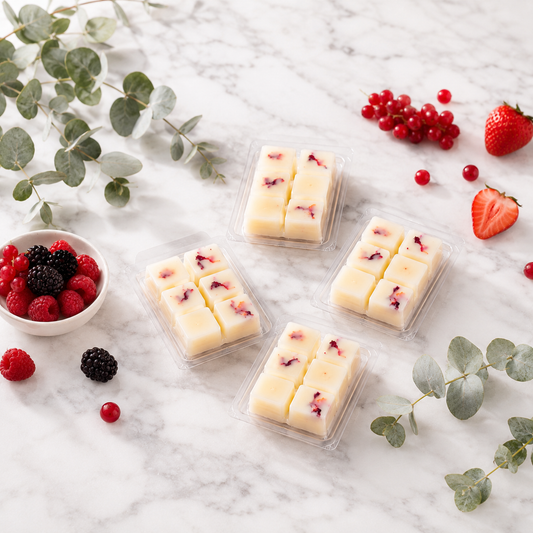 Pack 4 Wax Melts Delicia – Frutos Rojos Dulce | Cera de Soja Vegetal | Atuvela