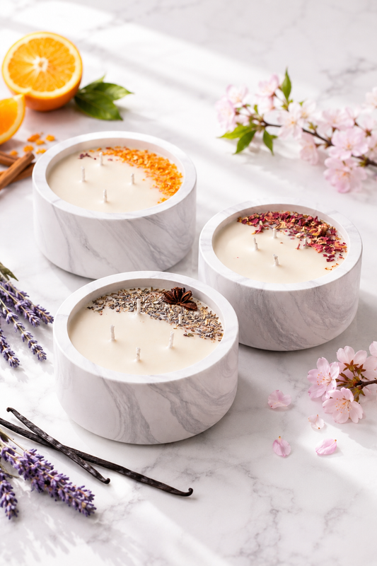Pack de 3 velones artesanales