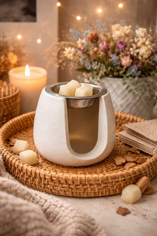 ✨ Quemador Artesanal para Waxmelts - Diseño Ovalado, Seguro y Elegante ✨