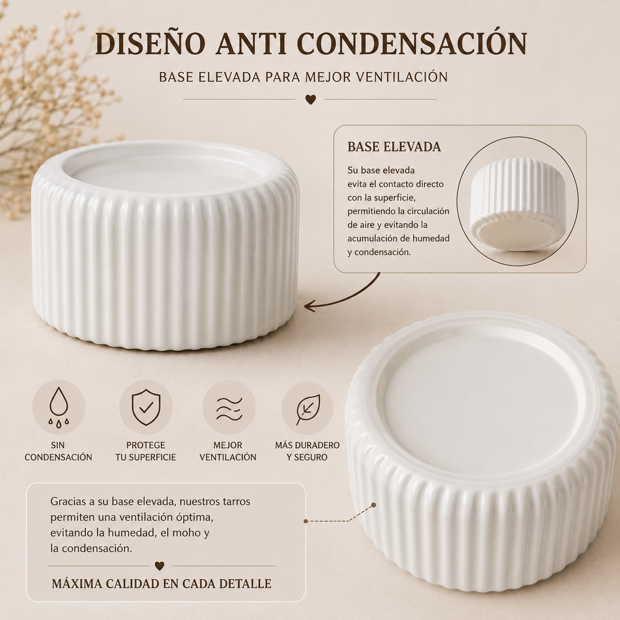 Envase Cerámico para Velas Grande | Pack 10 Unidades | Atuvela