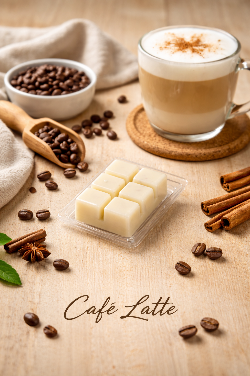🕯️ Tableta de Waxmelt Caffè Latte – 6 unidades
