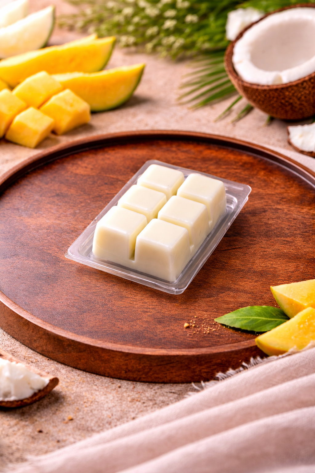 🕯️ Tableta Wax Melt Mango & Coco –1 tableta contiene 6 Unidades de Cera de Soja