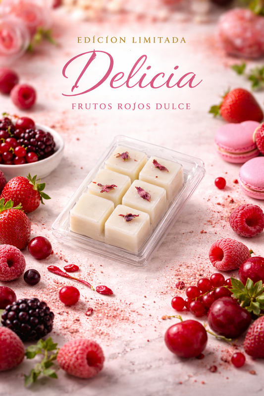 Wax Melt Delicia | Frutos Rojos Dulce | Cera Vegetal Artesanal | Atuvela
