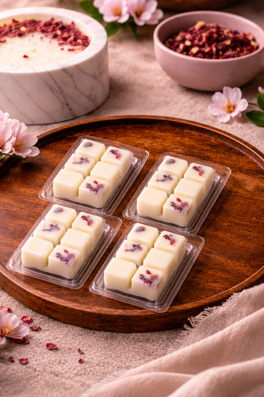 Pack 4 Wax Melts Mango & Cerezo | Aroma Floral y Tropical | Atuvela