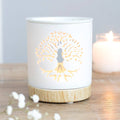 Quemador de aromas Árbol de la Vida · Blanco calado